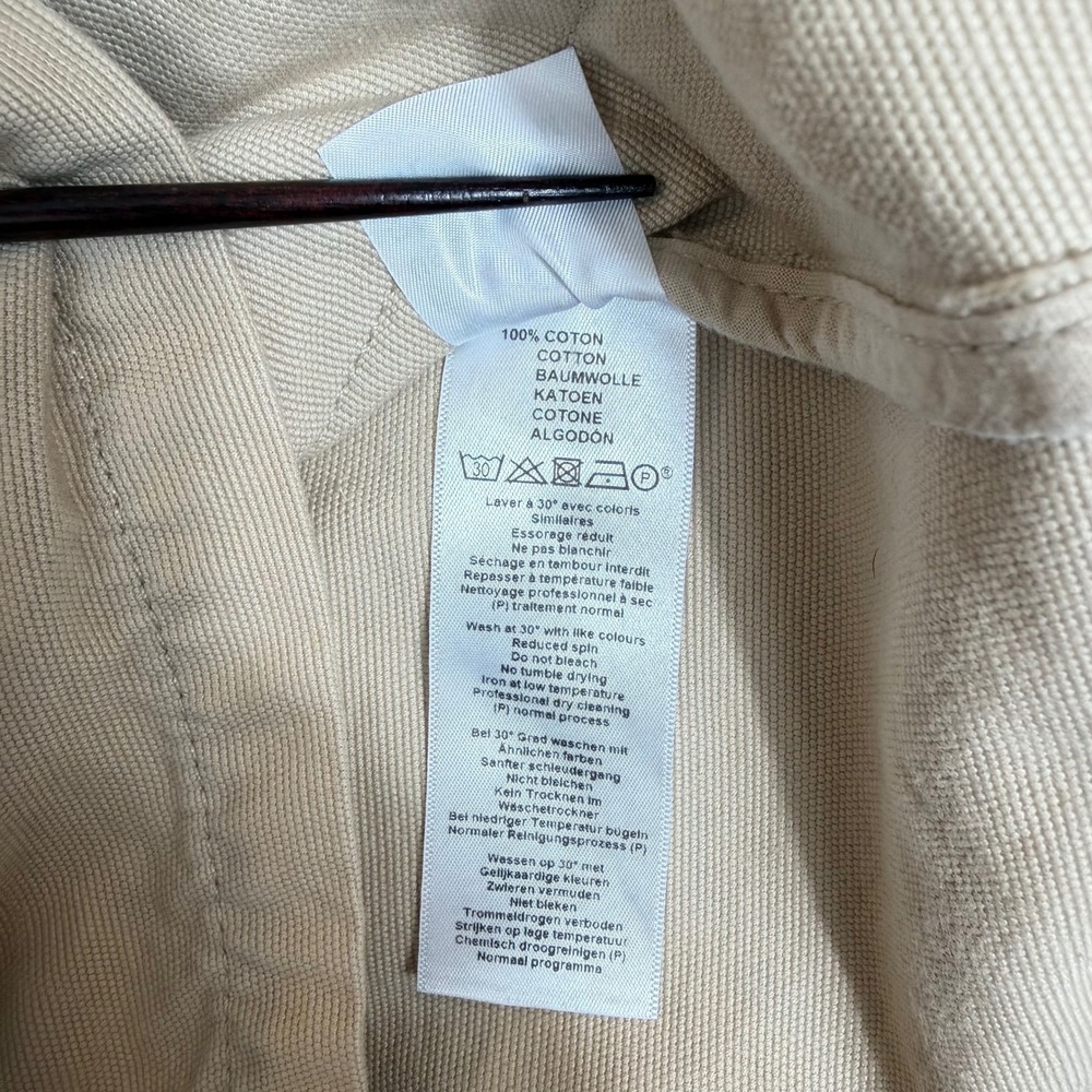 Saint James Mens Size 38 Sirocco Chore Coat Tan Khaki Cotton Canvas Work Jacket - Picture 8 of 10